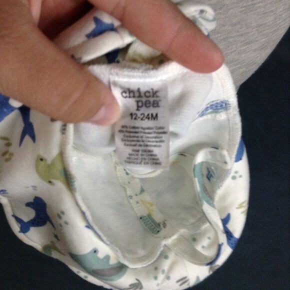 baby summer hat chick pes 12-24M with chinstrap bucket hat - Picture 2 of 6